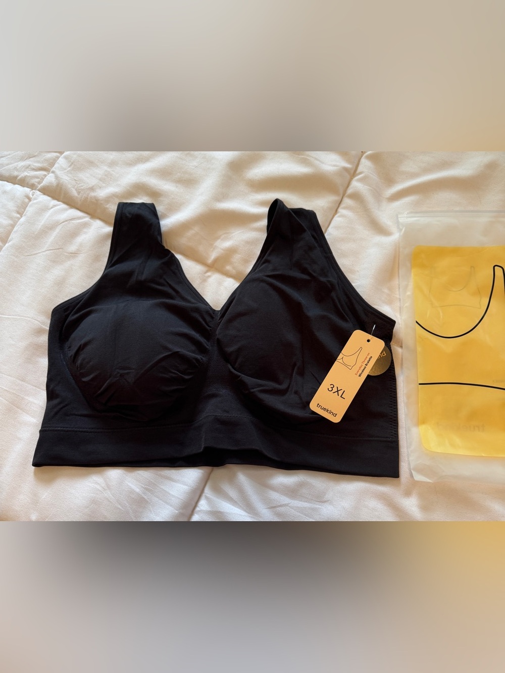 Truekind Seamless Wireless Comfort Bra - Black (3XL)